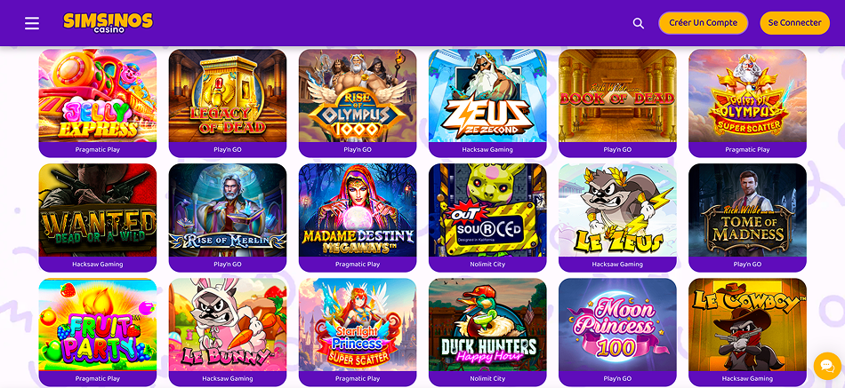 Simsinos Casino France Jeux